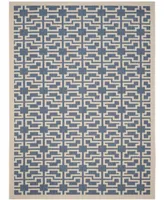 Safavieh Courtyard CY6015 Blue and Beige 8' x 11' Sisal Weave Outdoor Area Rug