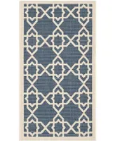 Safavieh Courtyard CY6032 Navy and Beige 2'7" x 5' Sisal Weave Outdoor Area Rug