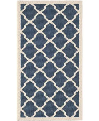 Safavieh Courtyard CY6903 Navy and Beige 2' x 3'7" Sisal Weave Outdoor Area Rug