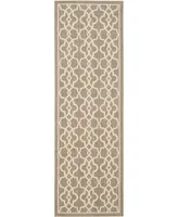 Safavieh Courtyard CY6071 Mocha and Beige 2'7" x 8'2" Runner Outdoor Area Rug