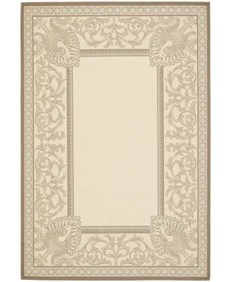 Safavieh Courtyard CY7514 Beige and Dark Beige 5'3" x 7'7" Sisal Weave Outdoor Area Rug