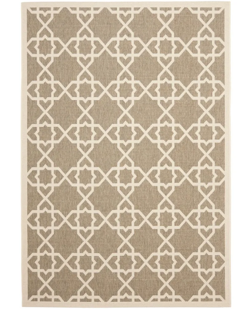 Safavieh Courtyard CY6032 and Beige 6'7" x 9'6" Outdoor Area Rug