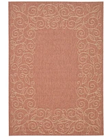 Safavieh Courtyard CY5139 Terracotta and Beige 4' x 5'7" Outdoor Area Rug