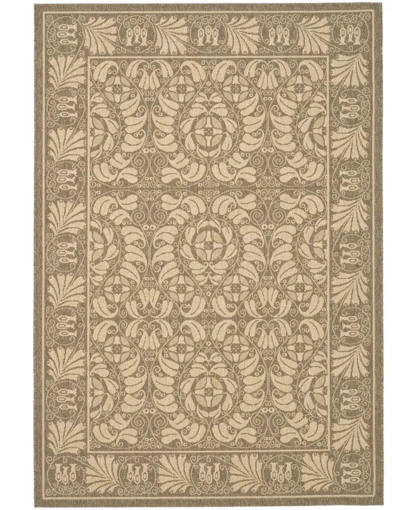 Safavieh Courtyard CY5146 Coffee and Sand 2'7" x 5' Outdoor Area Rug