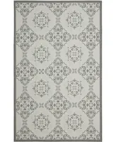 Safavieh Courtyard CY7978 Light Gray and Anthracite 6'7" x 9'6" Sisal Weave Outdoor Area Rug