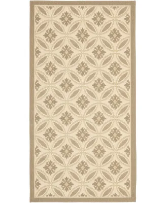 Safavieh Courtyard CY7844 Beige and Dark Beige 2'7" x 5' Outdoor Area Rug