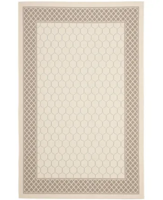 Safavieh Courtyard CY7933 Beige and Dark Beige 4' x 5'7" Outdoor Area Rug