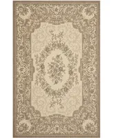 Safavieh Courtyard CY7208 Creme and Brown 9' x 12' Sisal Weave Outdoor Area Rug