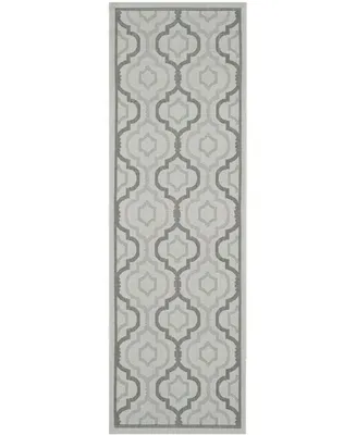 Safavieh Courtyard CY7938 Light Grey and Anthracite 2'4" x 12' Sisal Weave Runner Outdoor Area Rug