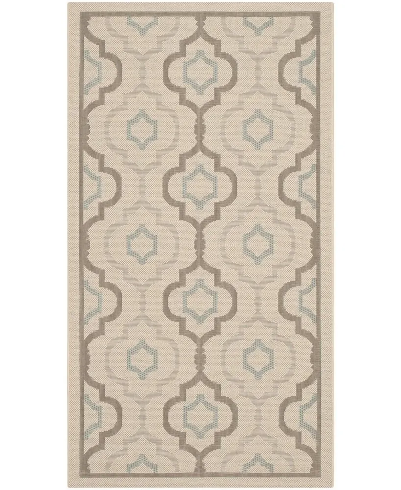 Safavieh Courtyard CY7938 Beige and Dark Beige 2'7" x 5' Outdoor Area Rug