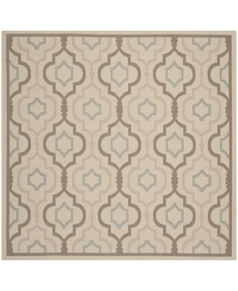 Safavieh Courtyard CY7938 Beige and Dark Beige 6'7" x 6'7" Square Outdoor Area Rug