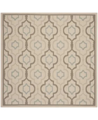 Safavieh Courtyard CY7938 Beige and Dark Beige 6'7" x 6'7" Square Outdoor Area Rug