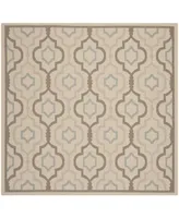 Safavieh Courtyard CY7938 Beige and Dark Beige 6'7" x 6'7" Square Outdoor Area Rug