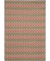 Safavieh Hampton HAM516 Dark Gray and Rust 4' x 6' Outdoor Area Rug