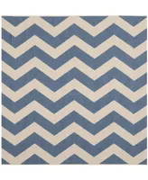 Safavieh Courtyard CY6245 Blue and Beige 5' x 5' Sisal Weave Square Outdoor Area Rug