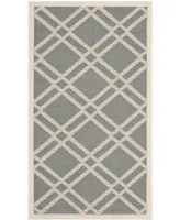 Safavieh Courtyard CY6923 Anthracite and Beige 2' x 3'7" Sisal Weave Outdoor Area Rug