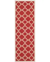 Safavieh Courtyard CY6924 Red and Bone 2'3" x 6'7" Sisal Weave Runner Outdoor Area Rug