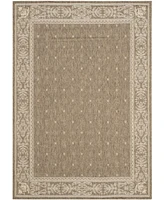 Safavieh Courtyard CY2326 Natural and Brown 5'3" x 5'3" Round Outdoor Area Rug