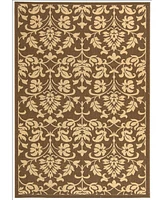 Safavieh Courtyard CY3416 Chocolate and Natural 2' x 3'7" Outdoor Area Rug