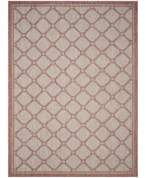 Safavieh Courtyard CY8474 Red and Beige 8' x 11' Sisal Weave Outdoor Area Rug