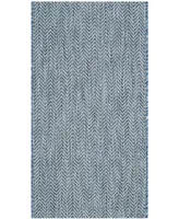 Safavieh Courtyard CY8022 Navy and Gray 2' x 3'7" Sisal Weave Outdoor Area Rug