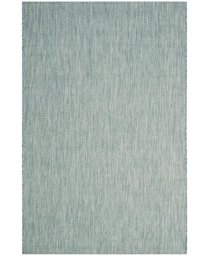 Safavieh Courtyard CY8521 Aqua and Gray 4' x 5'7" Outdoor Area Rug