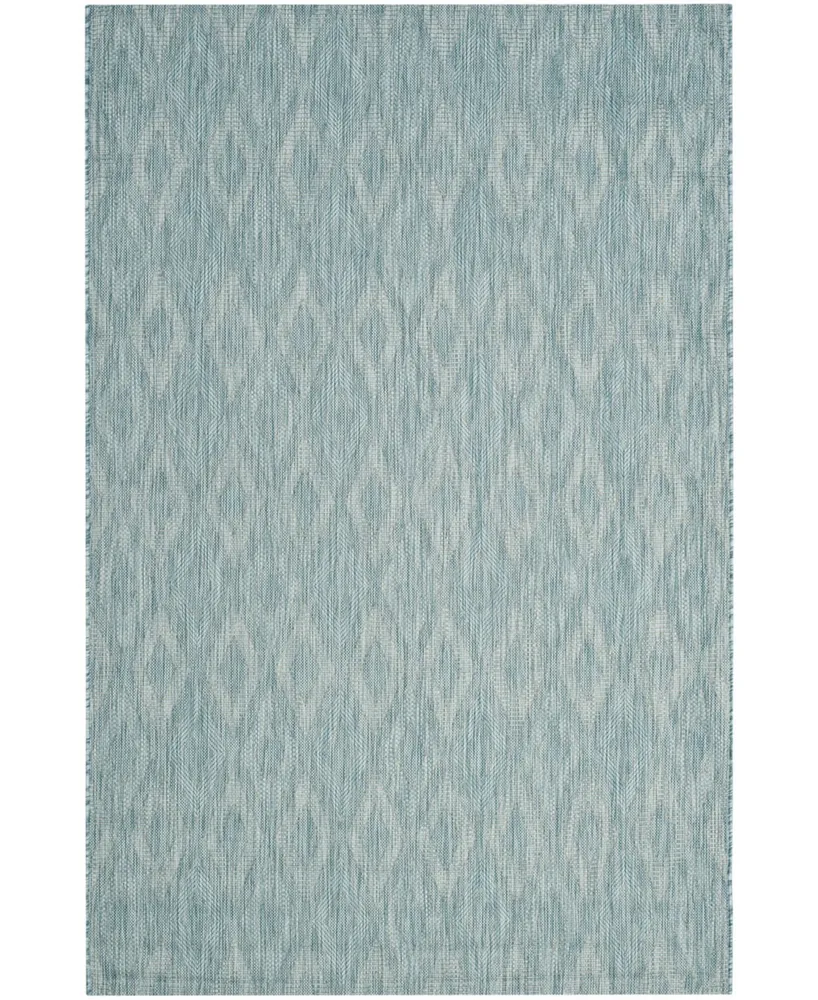 Safavieh Courtyard CY8522 Aqua 4' x 5'7" Outdoor Area Rug