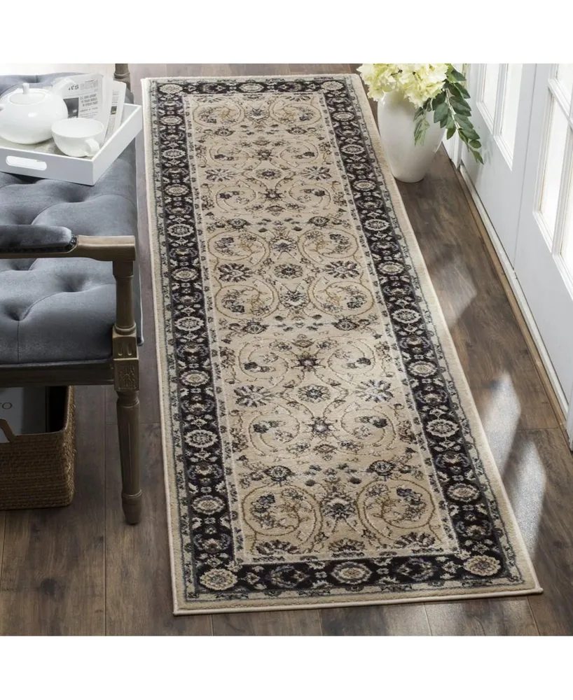 Safavieh Lyndhurst LNH340 Light Beige and Anthracite 2'3" x 12' Runner Area Rug