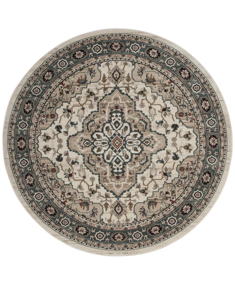 Safavieh Lyndhurst LNH338 Cream and Beige 7' x 7' Round Area Rug