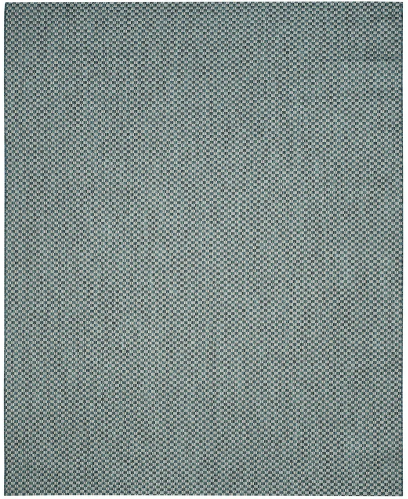 Safavieh Courtyard CY8653 Turquoise and Light Gray 8' x 11' Sisal Weave Outdoor Area Rug