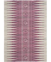 Safavieh Evoke EVK226 Ivory and Fuchsia 4' x 6' Area Rug