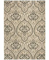 Martha Stewart Collection Beige and Anthracite 8' x 11'2" Outdoor Area Rug, Created for Macy's