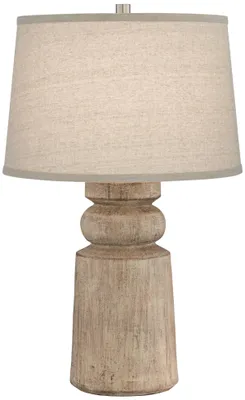 Kathy Ireland Poly Wood Transitional Table Lamp