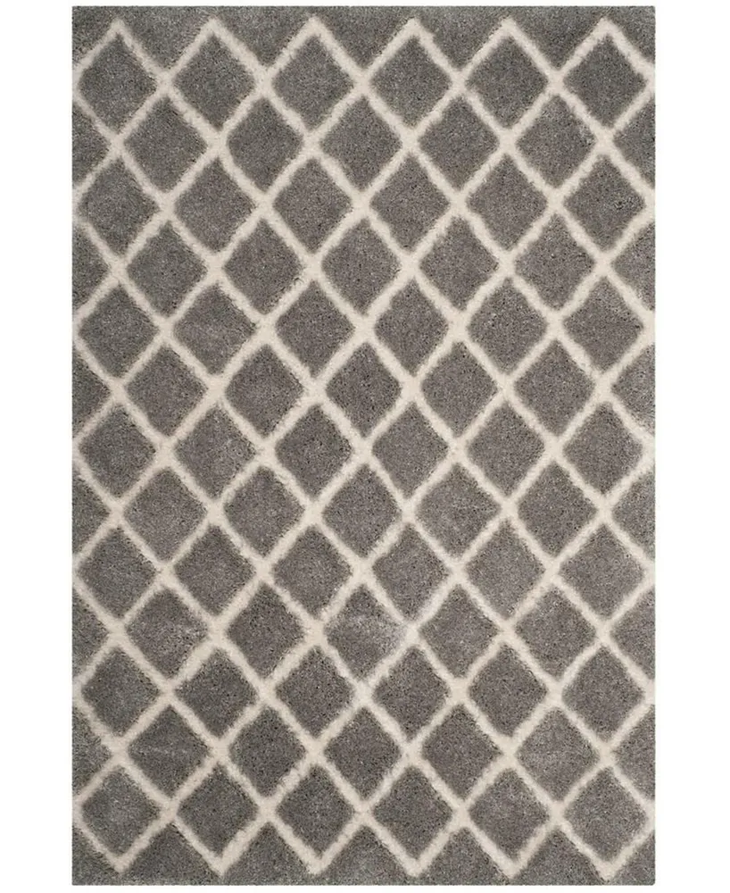 Safavieh Adriana Shag ARG780 Light Gray and Cream 5'1" x 7'6" Area Rug