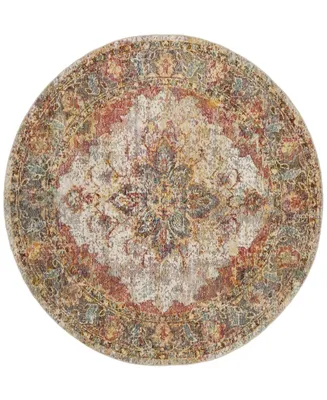 Safavieh Crystal CRS508 Cream and Rose 7' x 7' Round Area Rug