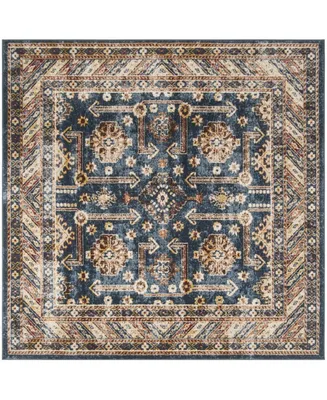 Safavieh Bijar BIJ653 Royal and Ivory 6'7" x 6'7" Square Rug