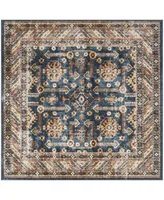 Safavieh Bijar BIJ653 Royal and Ivory 6'7" x 6'7" Square Rug