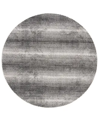 Safavieh Lurex LUR186 Black and Ivory 6'7" x 6'7" Round Area Rug