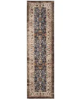 Safavieh Bijar BIJ650 Royal and Ivory 2'3" x 12' Runner Rug