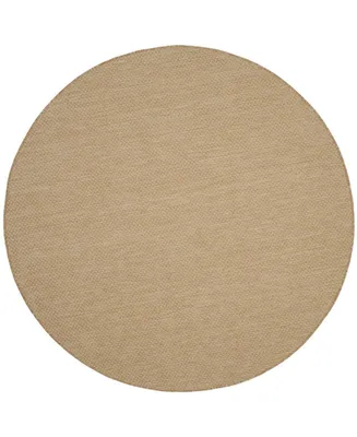 Safavieh Courtyard CY8521 Natural and Cream 5'3" x 5'3" Sisal Weave Round Outdoor Area Rug