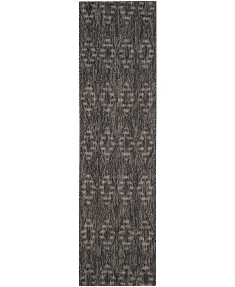 Safavieh Courtyard CY8522 Black 2'3" x 14' Sisal Weave Runner Outdoor Area Rug