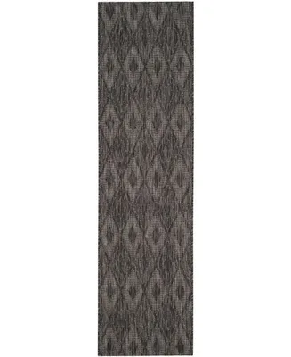 Safavieh Courtyard CY8522 Black 2'3" x 14' Sisal Weave Runner Outdoor Area Rug