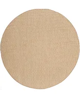Safavieh Courtyard CY8653 Natural and Cream 5'3" x 5'3" Sisal Weave Round Outdoor Area Rug