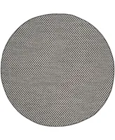 Safavieh Courtyard CY8653 and Light Gray 5'3" x 5'3" Sisal Weave Round Outdoor Area Rug