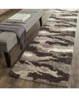 Safavieh Florida Shag SG453 Beige and Multi 2'3" x 9' Runner Area Rug