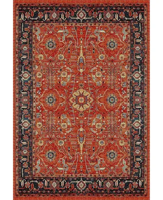 Safavieh Vintage Hamadan VTH220 Orange and Navy 4' x 6' Area Rug