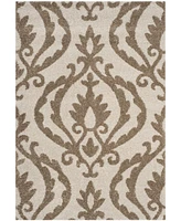 Safavieh Florida Shag SG469 Cream and Beige 6' x 9' Area Rug