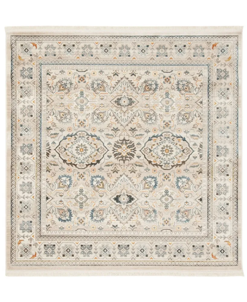 Safavieh Vintage Persian VTP444 Ivory and Light Gray 5' x 5' Square Area Rug