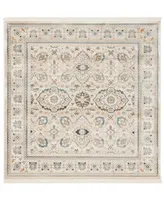 Safavieh Vintage Persian VTP444 Ivory and Light Gray 5' x 5' Square Area Rug