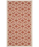 Safavieh Courtyard CY6015 Terracotta and Beige 2'7" x 5' Outdoor Area Rug